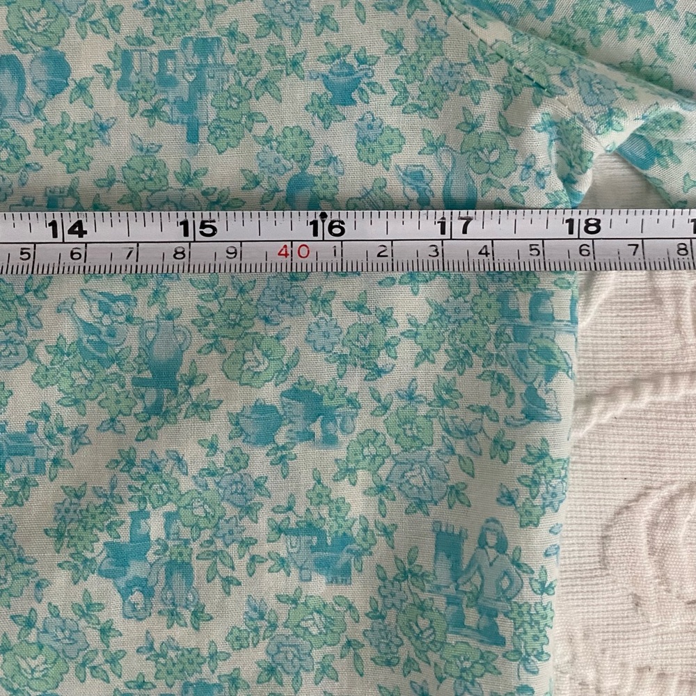 Vintage 1960s Cotton Shirt Short Sleeve Castle Floral Print Hong Kong - Picture 9 of 15